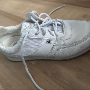 Michael Kors Ivory Textured Sneakers